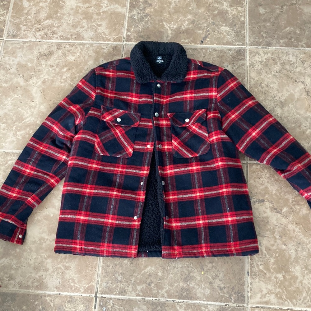 Forever 21 mean plaid jacket size medium
